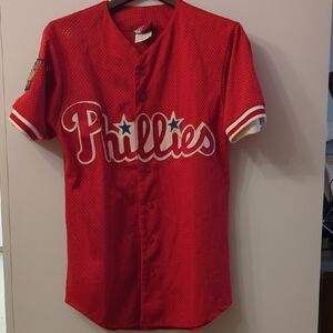 Vintage 90s Majestic Philadelphia Phillies MLB Jersey 125th Anniversary MEDIUM
